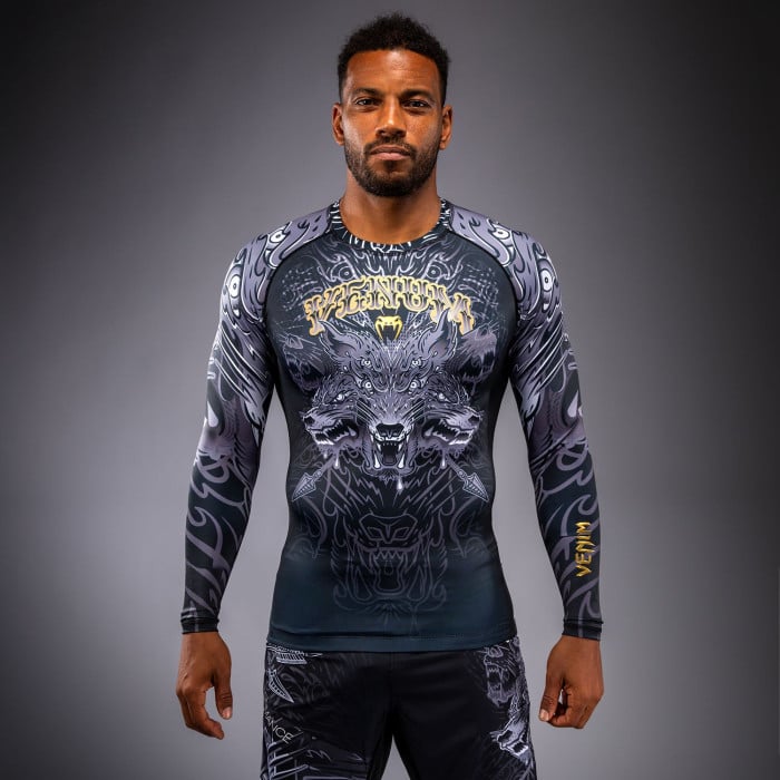 Рашгард - Venum Wolf Atak Long Sleeve Rashguard - Black/Grey​