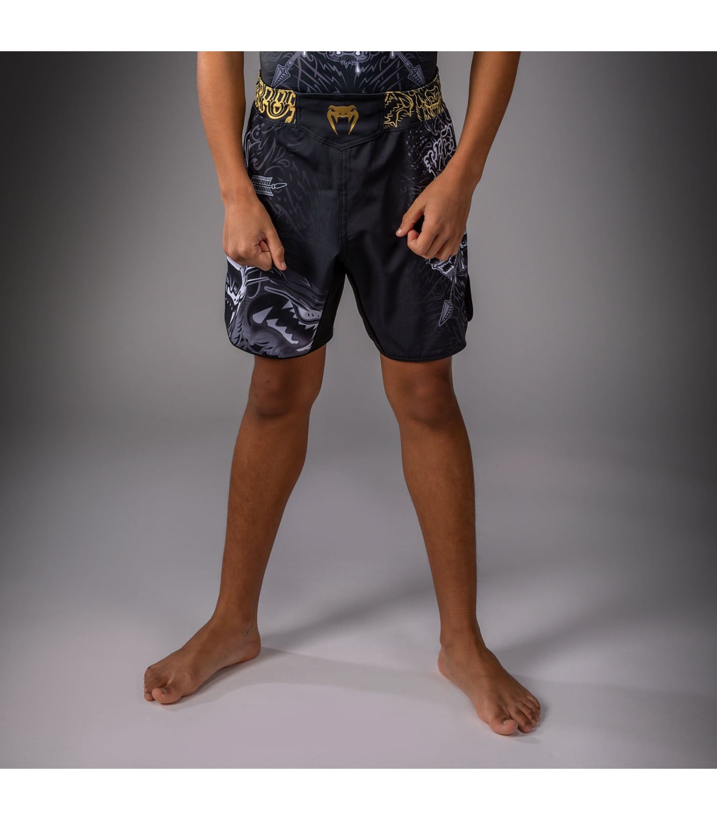 Шорти - Venum Wolf Atak Fightshorts - Black/Grey​