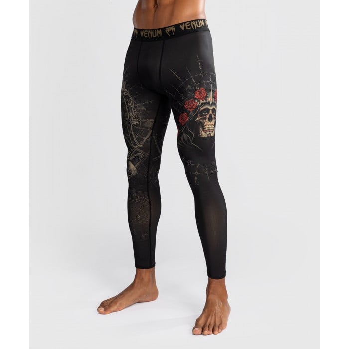 Дълъг клин - Venum Santa Muerte 5.0 Men’s Spats - Deep Black/Gold​