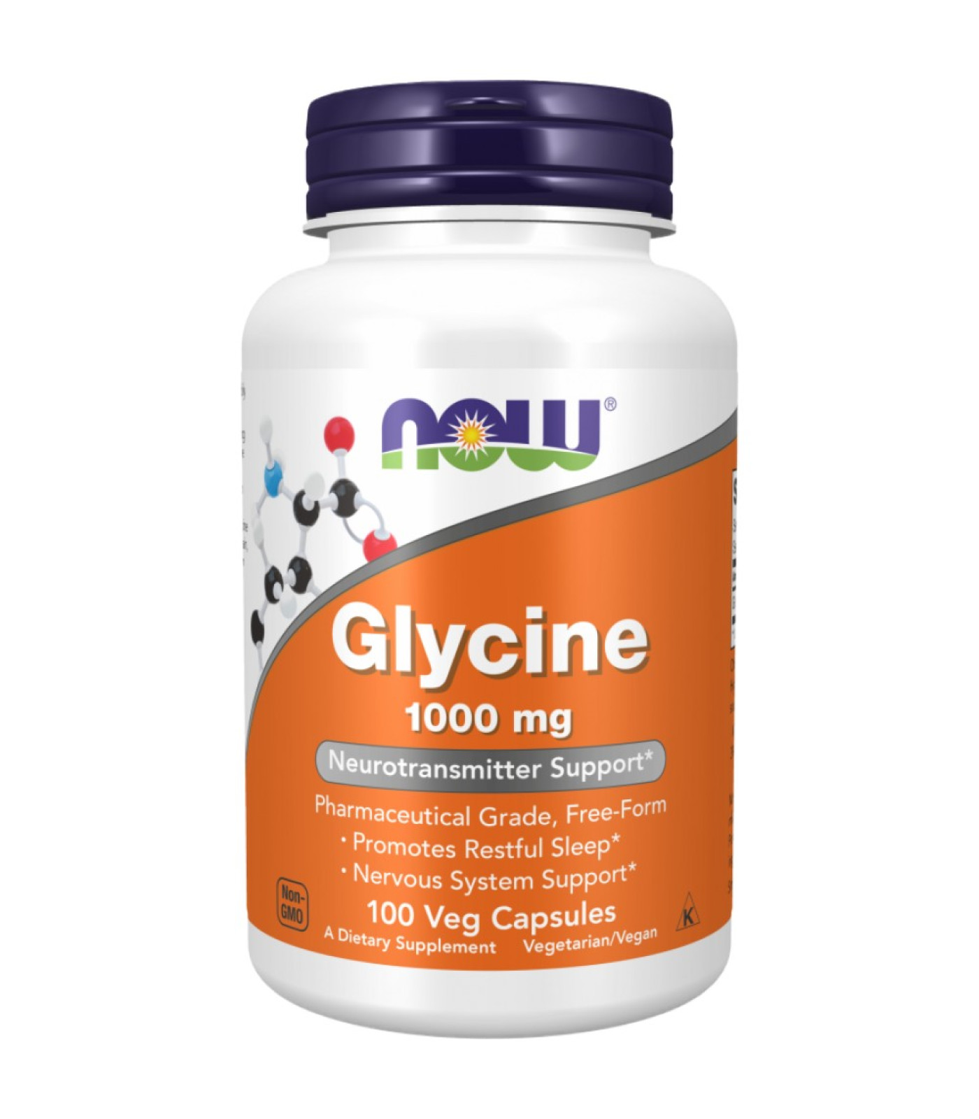 NOW Foods - Glycine 1000 mg (33 дози)