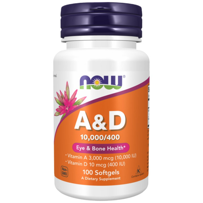 NOW Foods - Vitamin A & D 10000/400 IU (100 дози)