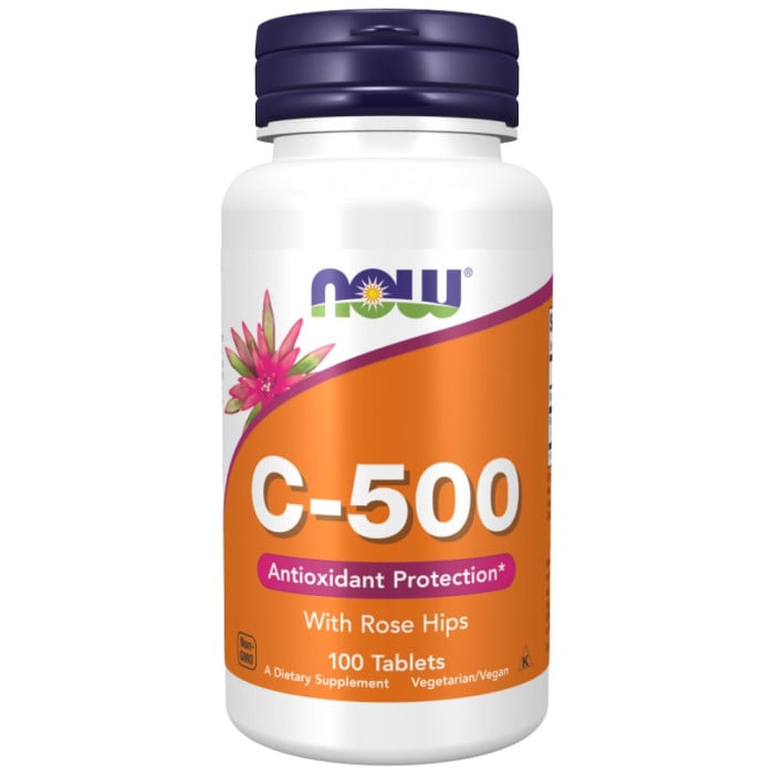 NOW Foods - Vitamin C-500 with Rose Hips (100 дози)