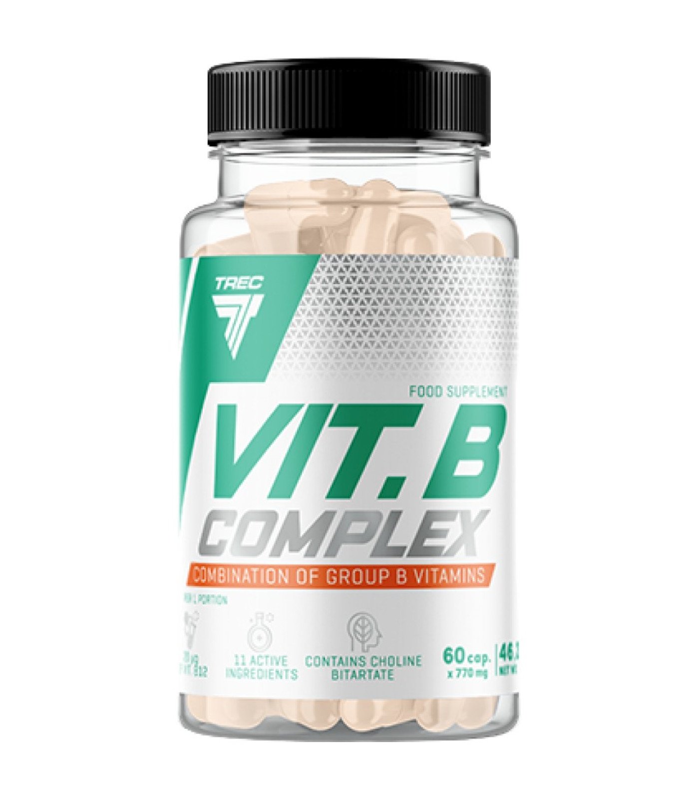 Trec Nutrition - Vit. B-Complex | Vitamin B Group Completion / 60 капсули, 60 дози