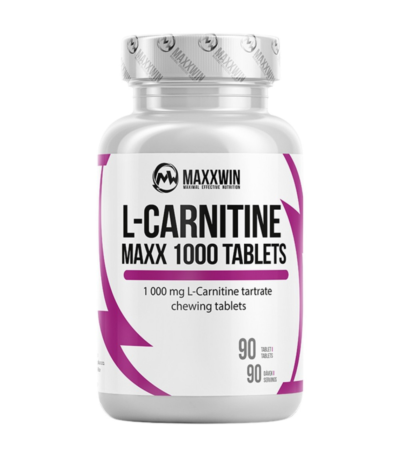 MAXXWIN - L-Carnitine Maxx 1000 / 90 Дъвчащи таблетки, 90 дози