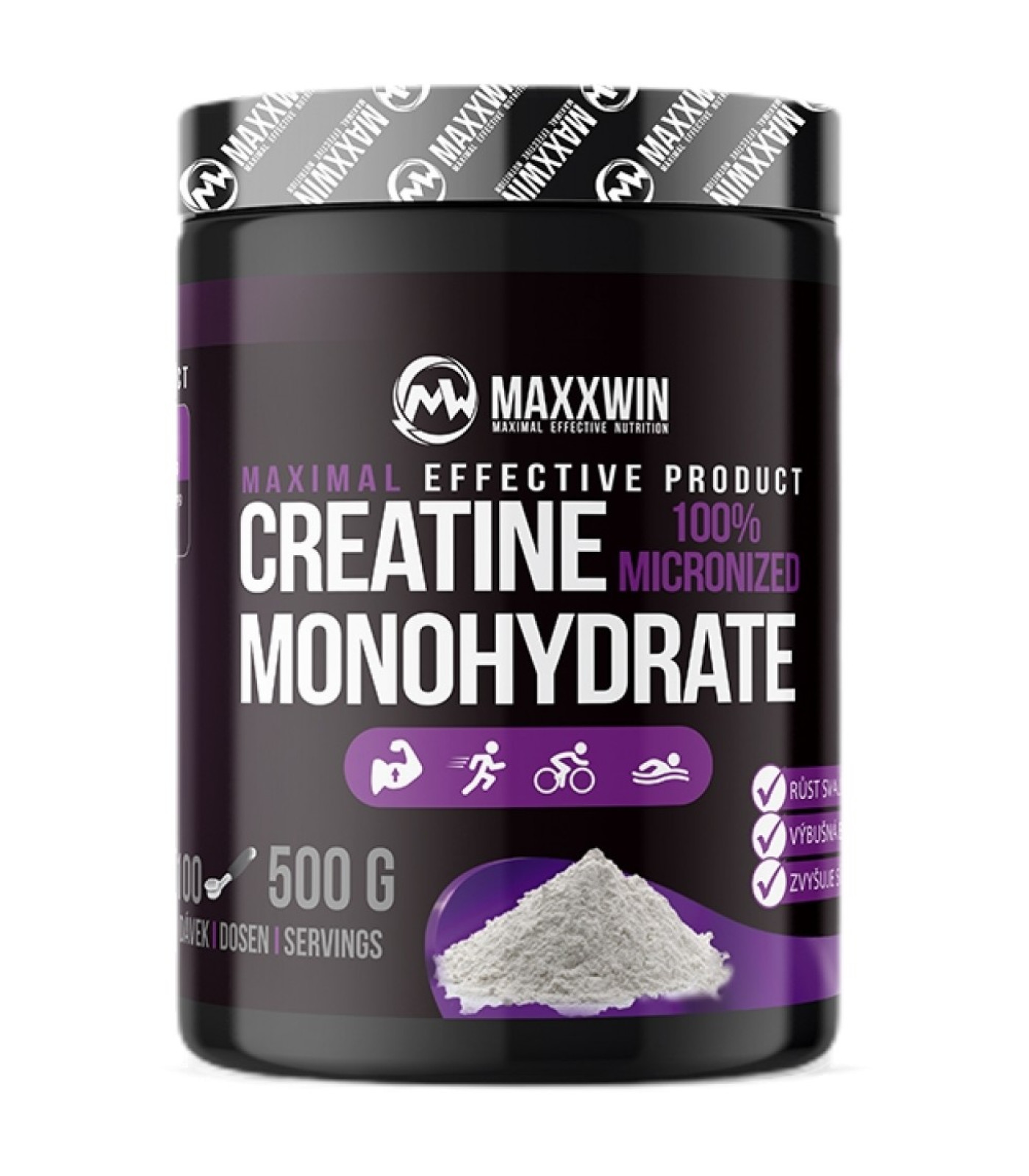 MAXXWIN - 100% Micronized Creatine Monohydrate / 500 грама, 100 дози