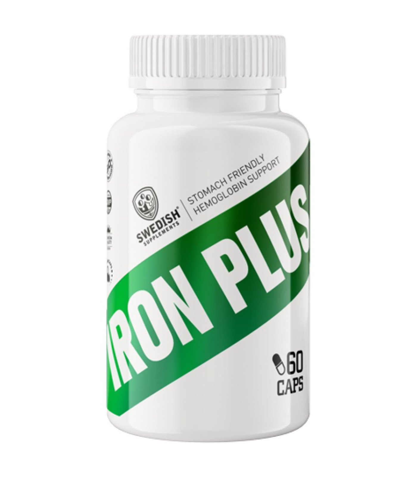 SWEDISH Supplements - Iron Plus / with Vit C & Folic Acid / / 60 капсули, 60 дози