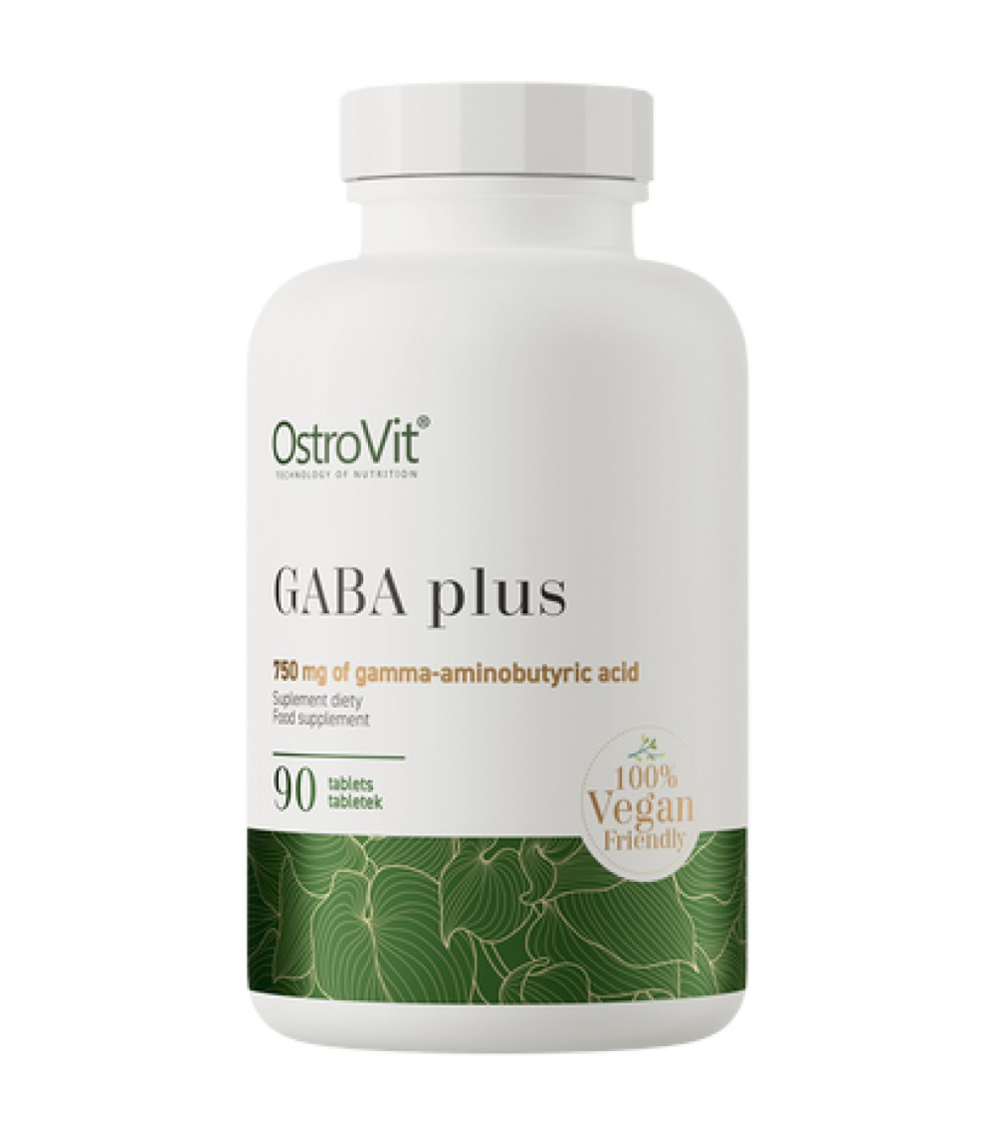 OstroVit - GABA 750 mg Plus / 90 Таблетки, 90 дози / 120 капсули