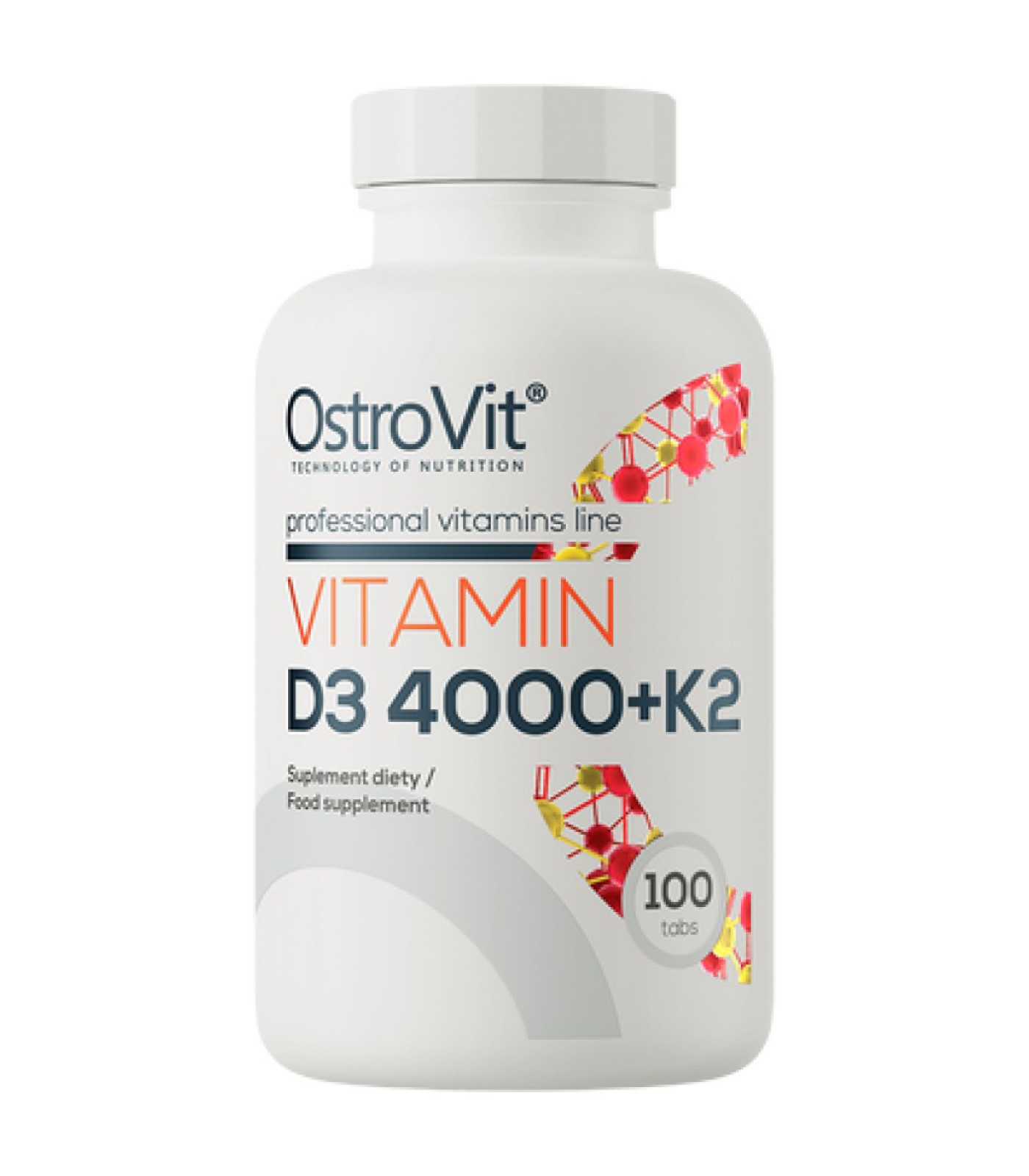 OstroVit - Vitamin D3 4000 + K2 MK-7 100 mcg (100 дози) / 100 Таблетки