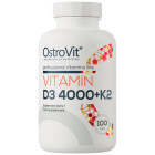 OstroVit - Vitamin D3 4000 + K2 MK-7 100 mcg (100 дози) / 100 Таблетки