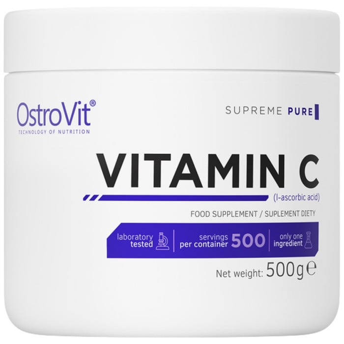 OstroVit - 100% Vitamin C Powder / 500 грама, 500 дози