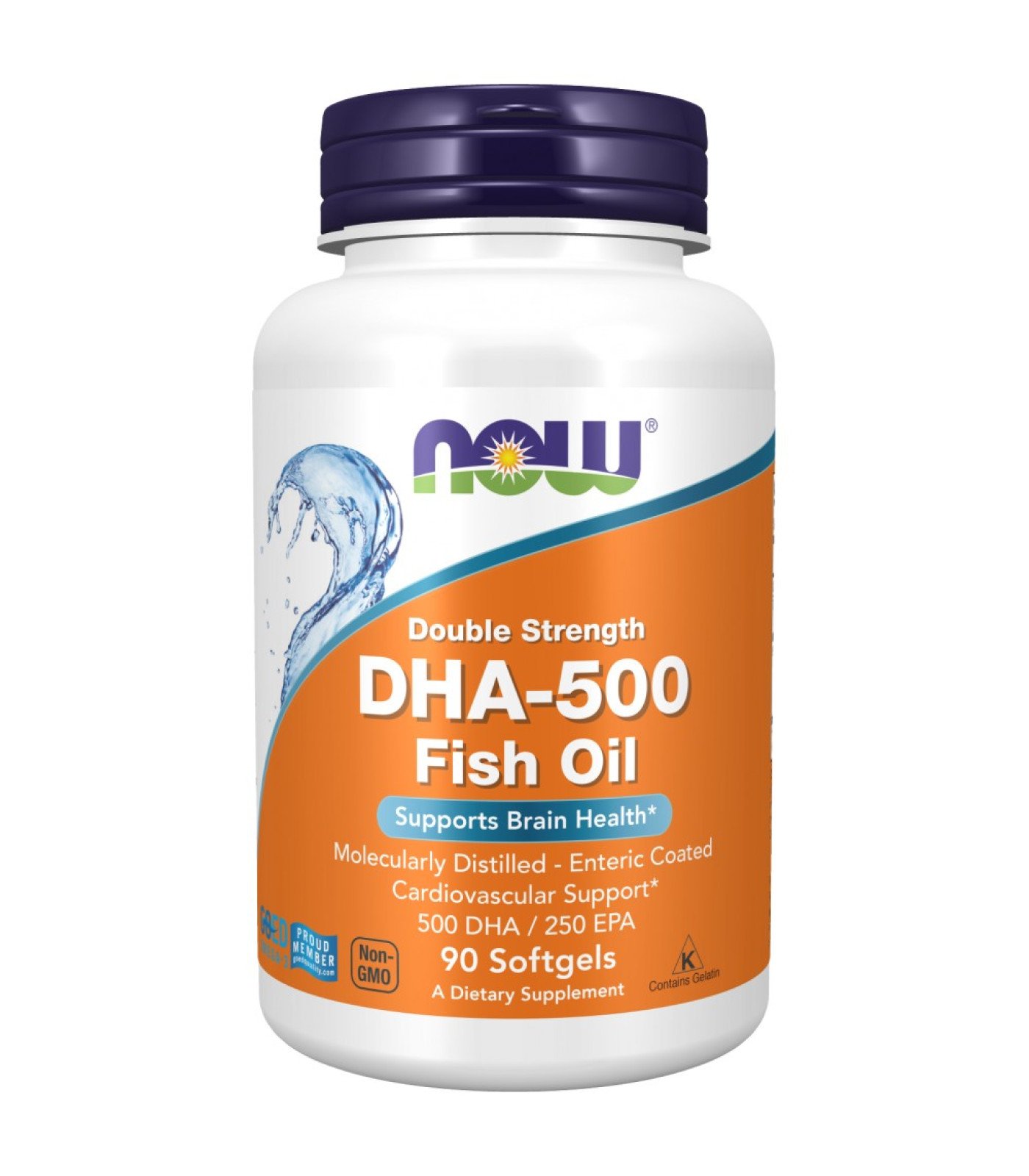 NOW Foods - DHA - 500 Double Strength (90 дози)