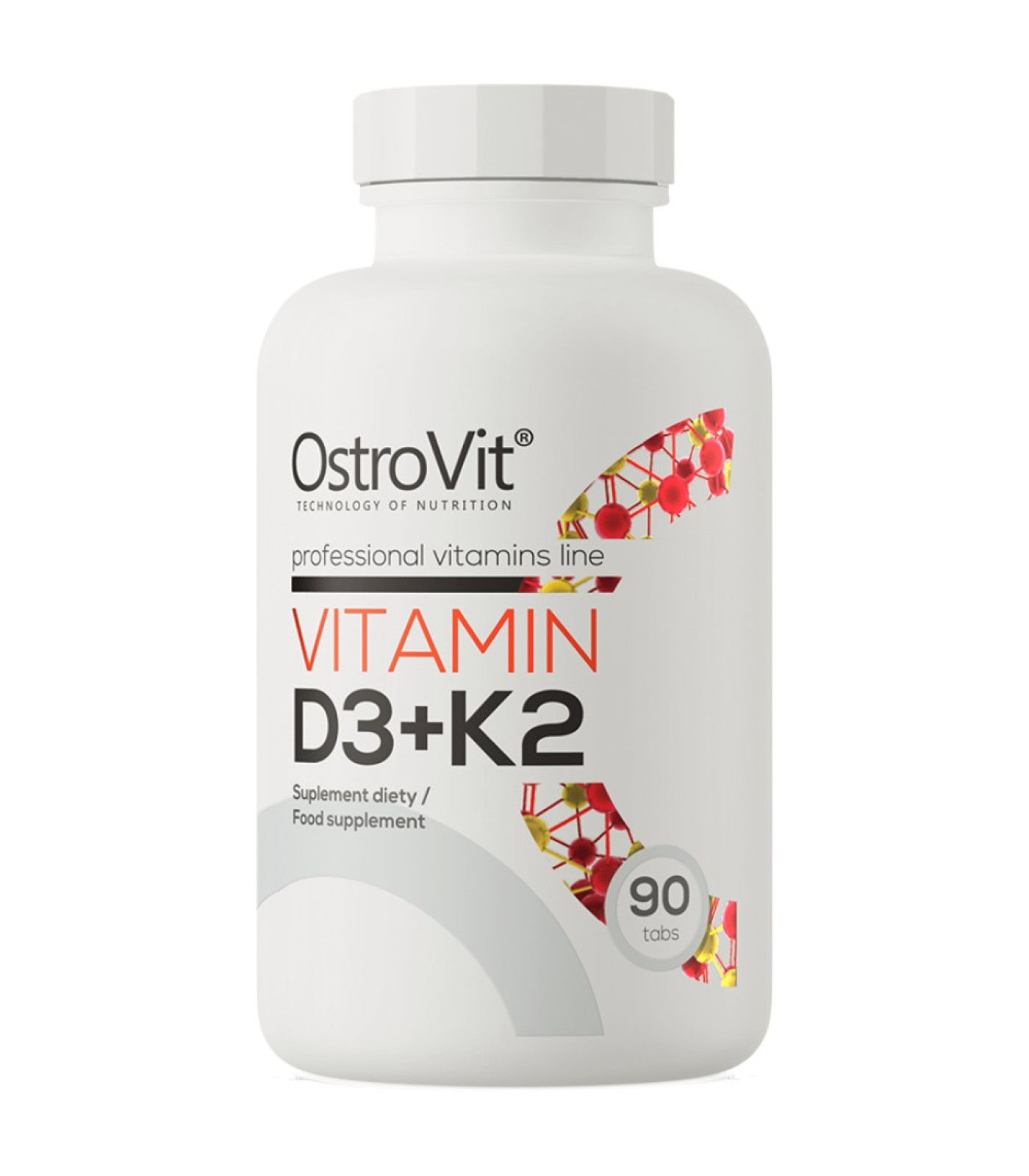 OstroVit - Vitamin D3 2000 + K2 100 mcg (90 дози) / 90 Таблетки OstroVit - Vitamin D3 2000 + K2 100 mcg (90 дози) / 90 Таблетки