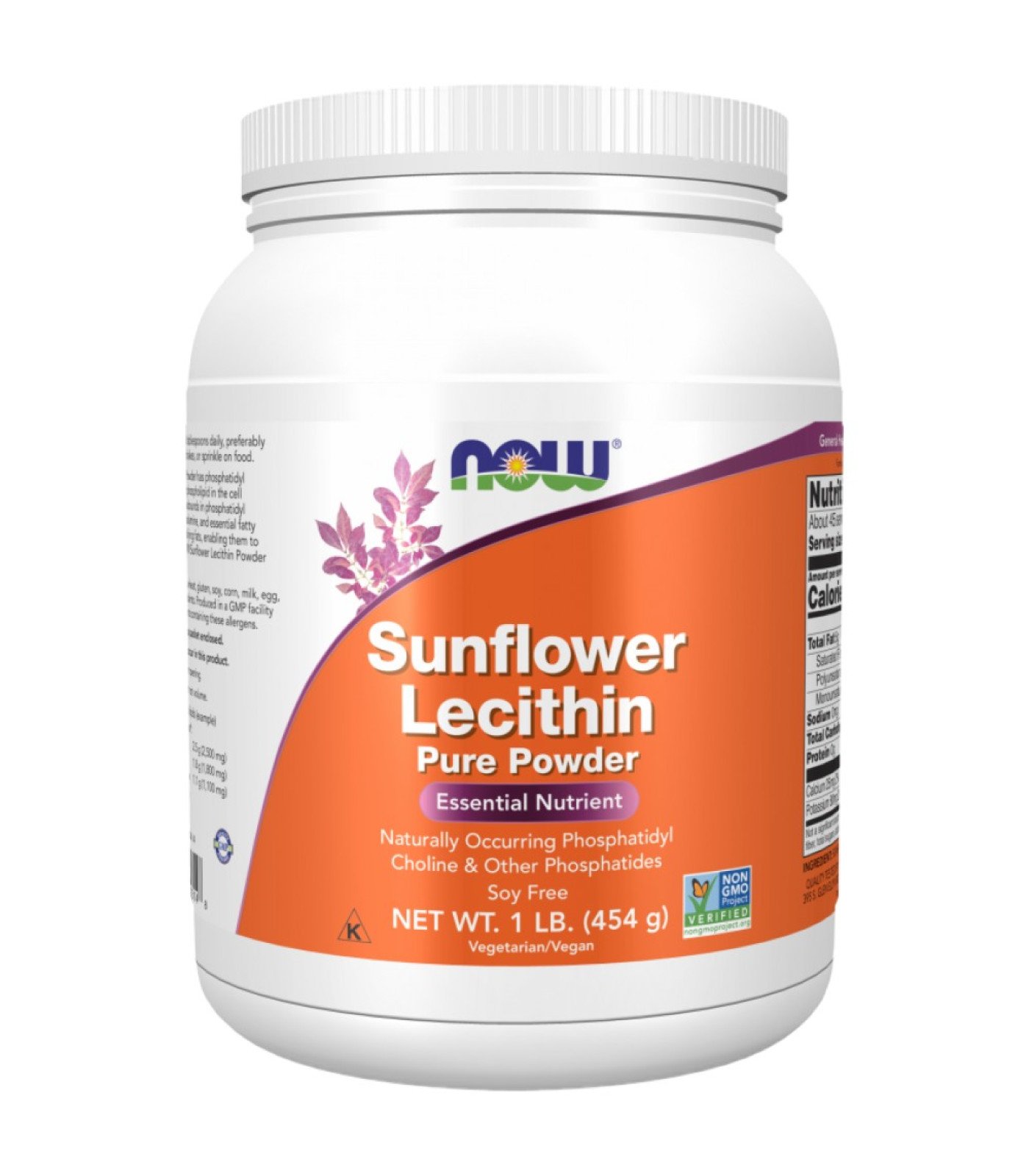 NOW Foods - Sunflower Lecithin Pure Powder (45 дози)
