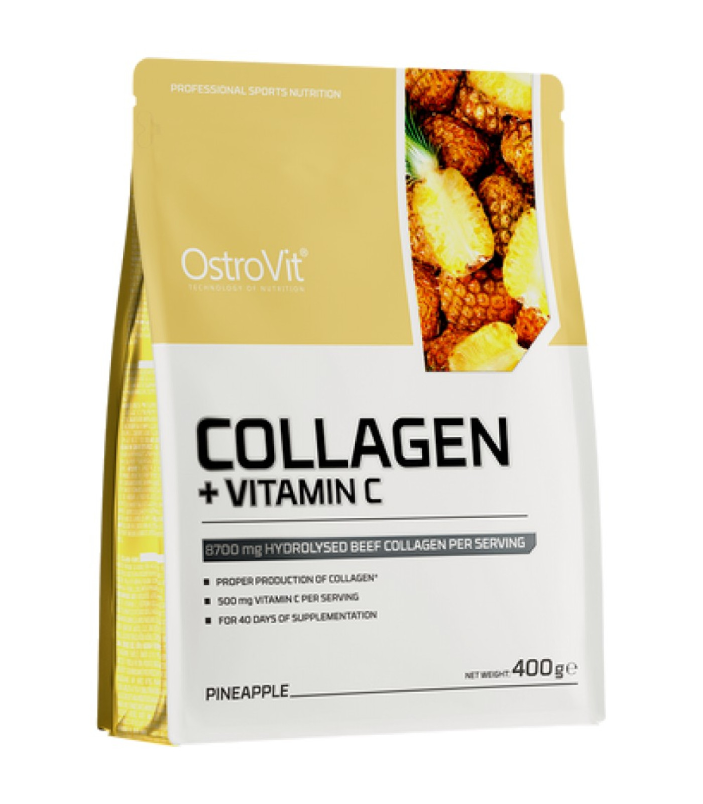OstroVit - Collagen + Vitamin C / Powder / 400 грама, 40 дози
