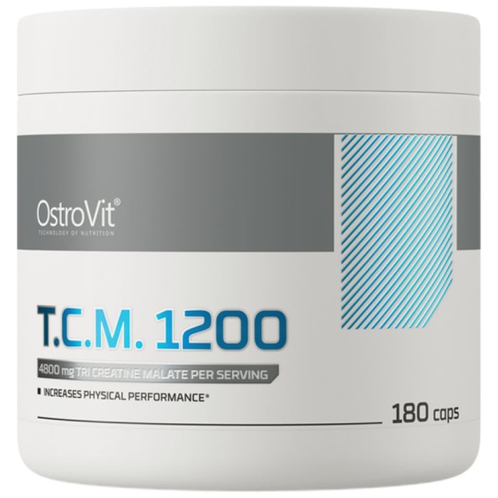 OstroVit - Tri Creatine Malate / TCM 1200 mg / 180 капсули, 45 дози
