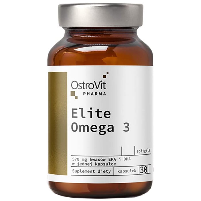 OstroVit - Elite Omega 3 1000 mg + Vitamin E / 30 Гел капсули, 30 дози
