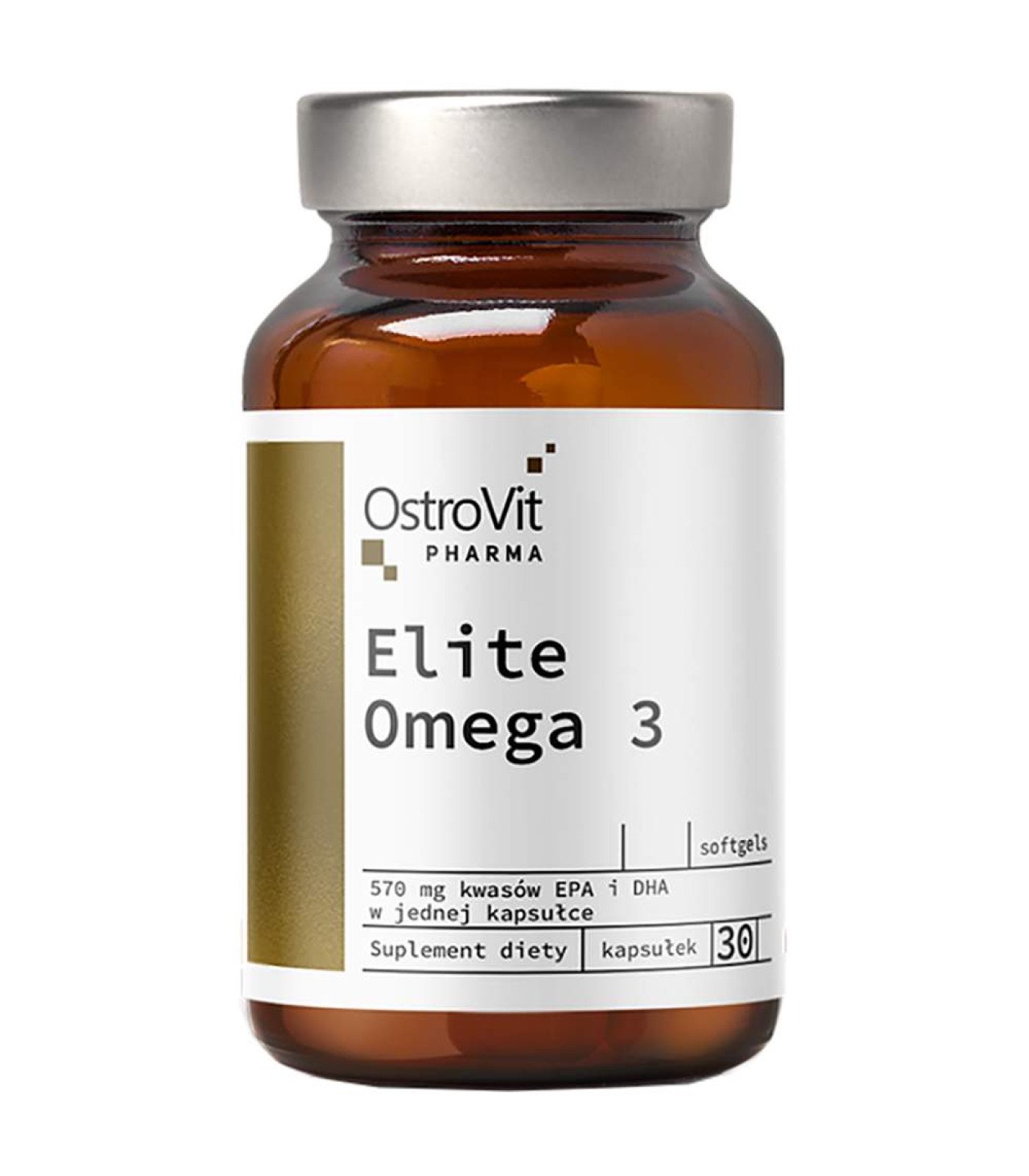 OstroVit - Elite Omega 3 1000 mg + Vitamin E / 30 Гел капсули, 30 дози