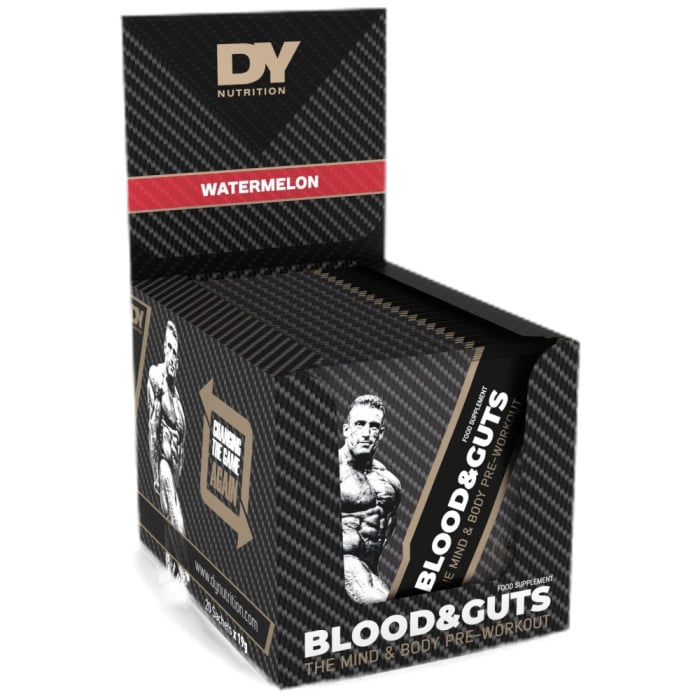 Dorian Yates Nutrition - Blood And Guts Sachets / New Age of Pre-Workout / 19 грама, 20 дози / 20 x 19 грама