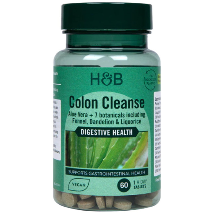 Holland And Barrett - Aloe Vera Colon Cleanse 330 mg / 60 Таблетки, 60 дози