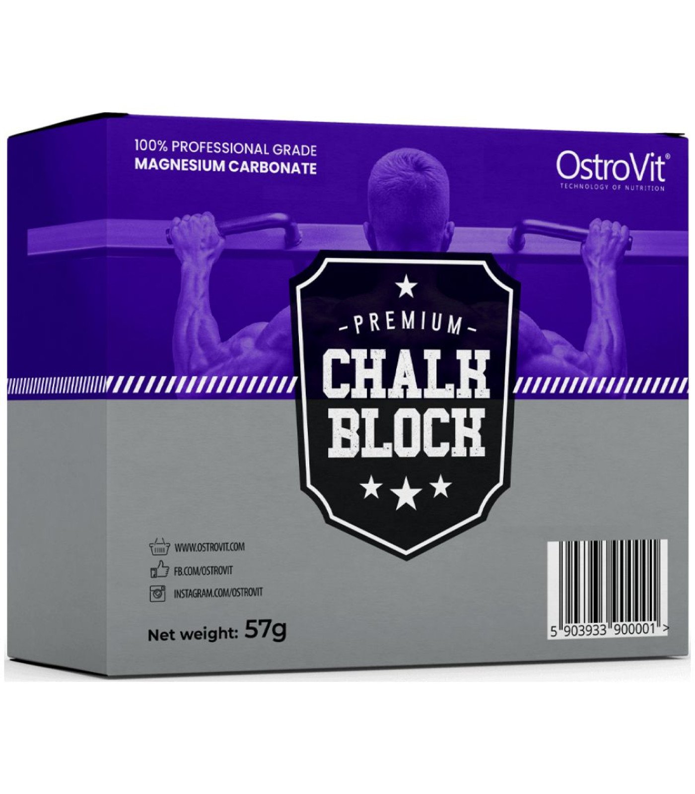 OstroVit - Chalk Block / Кубче талк / 57 грама