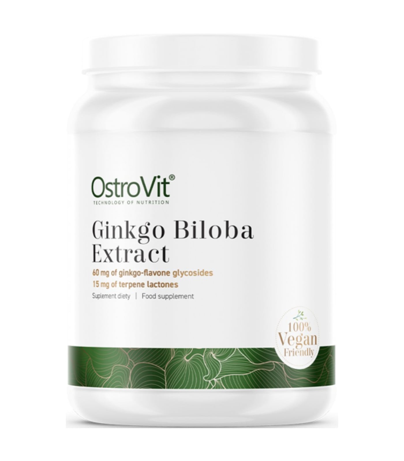 OstroVit - Ginkgo Biloba Extract Powder / 50 грама, 555 дози
