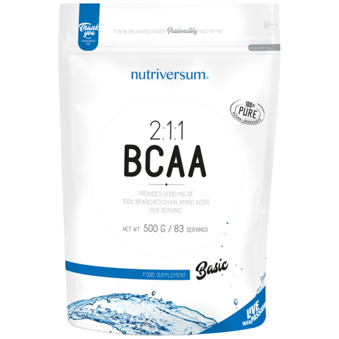 Nutriversum - BCAA 2:1:1 Powder / 500 грама, 83 дози