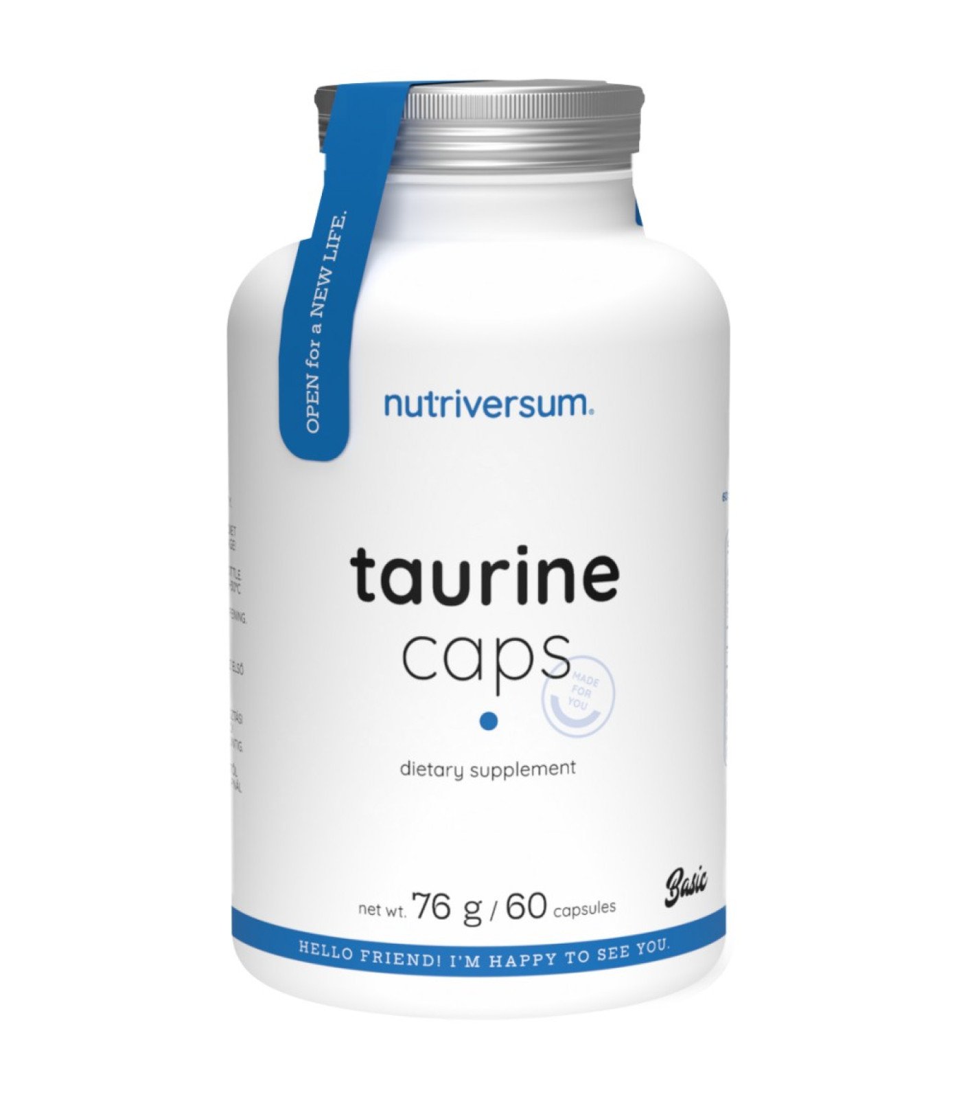 Nutriversum - Taurine Caps 1000 mg / 60 капсули, 60 дози Nutriversum - Taurine Caps 1000 mg / 60 капсули, 60 дози