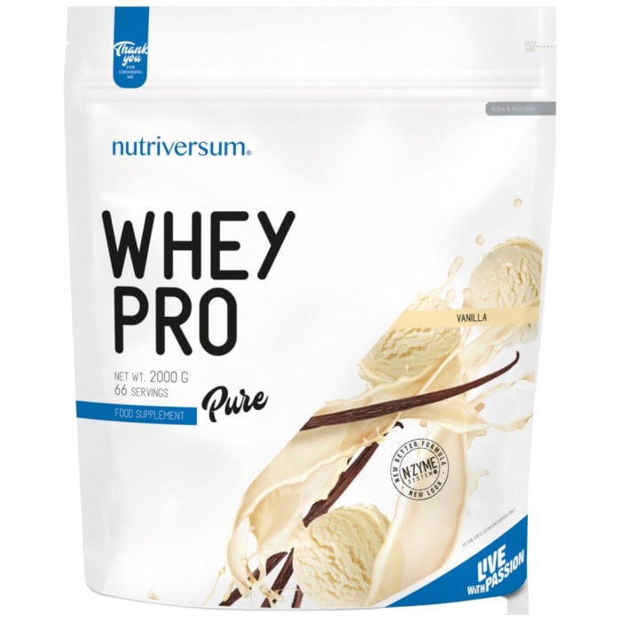 Nutriversum - Whey Pro Pure | with N-Zyme System / 2000 грама, 66 дози