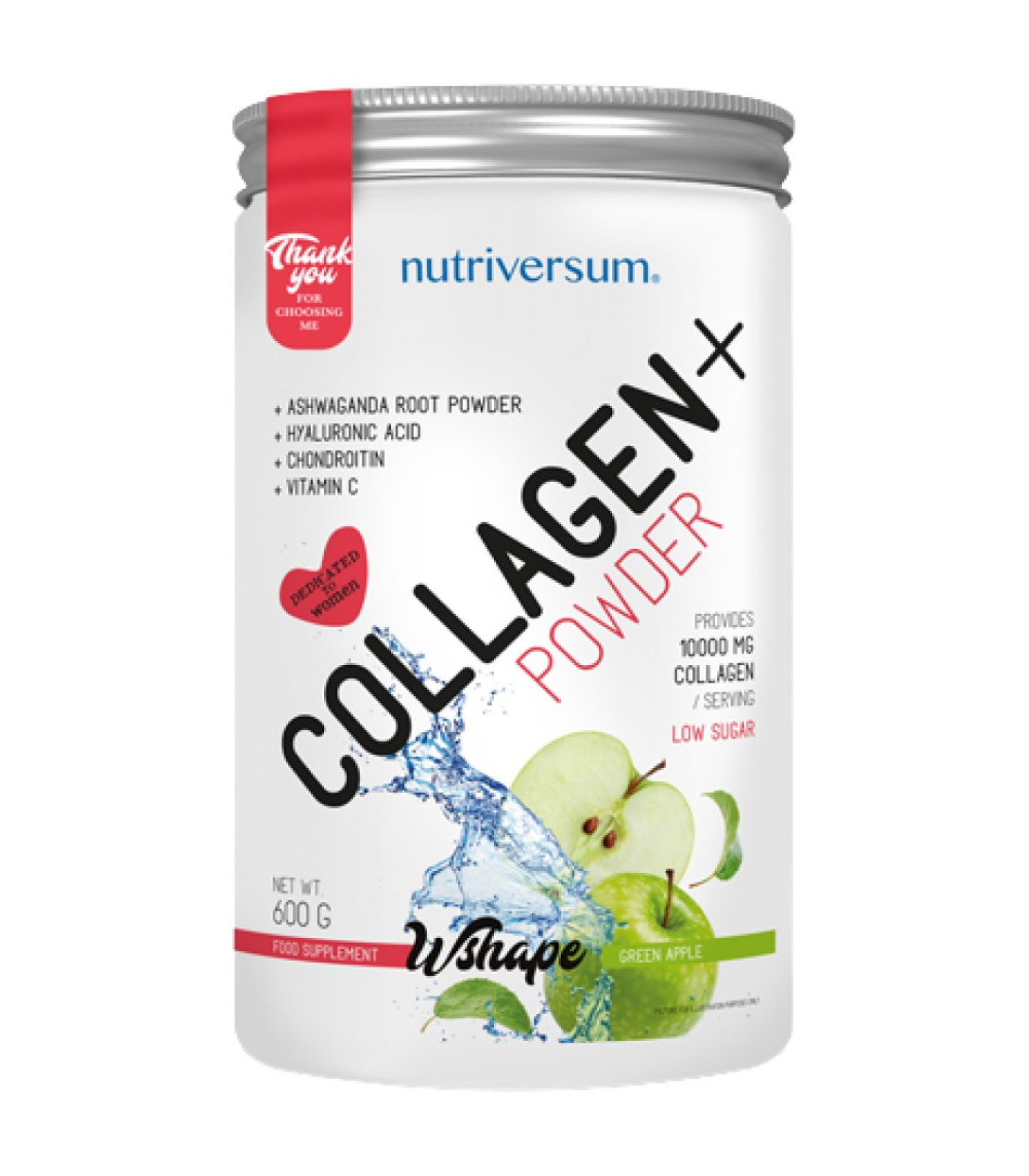 Nutriversum - Collagen+ Powder | with Hyaluronic Acid, Chondroitin & Vitamin C / 600 грама, 27 дози Nutriversum - Collagen+ Powder | with Hyaluronic Acid, Chondroitin & Vitamin C / 600 грама, 27 дози