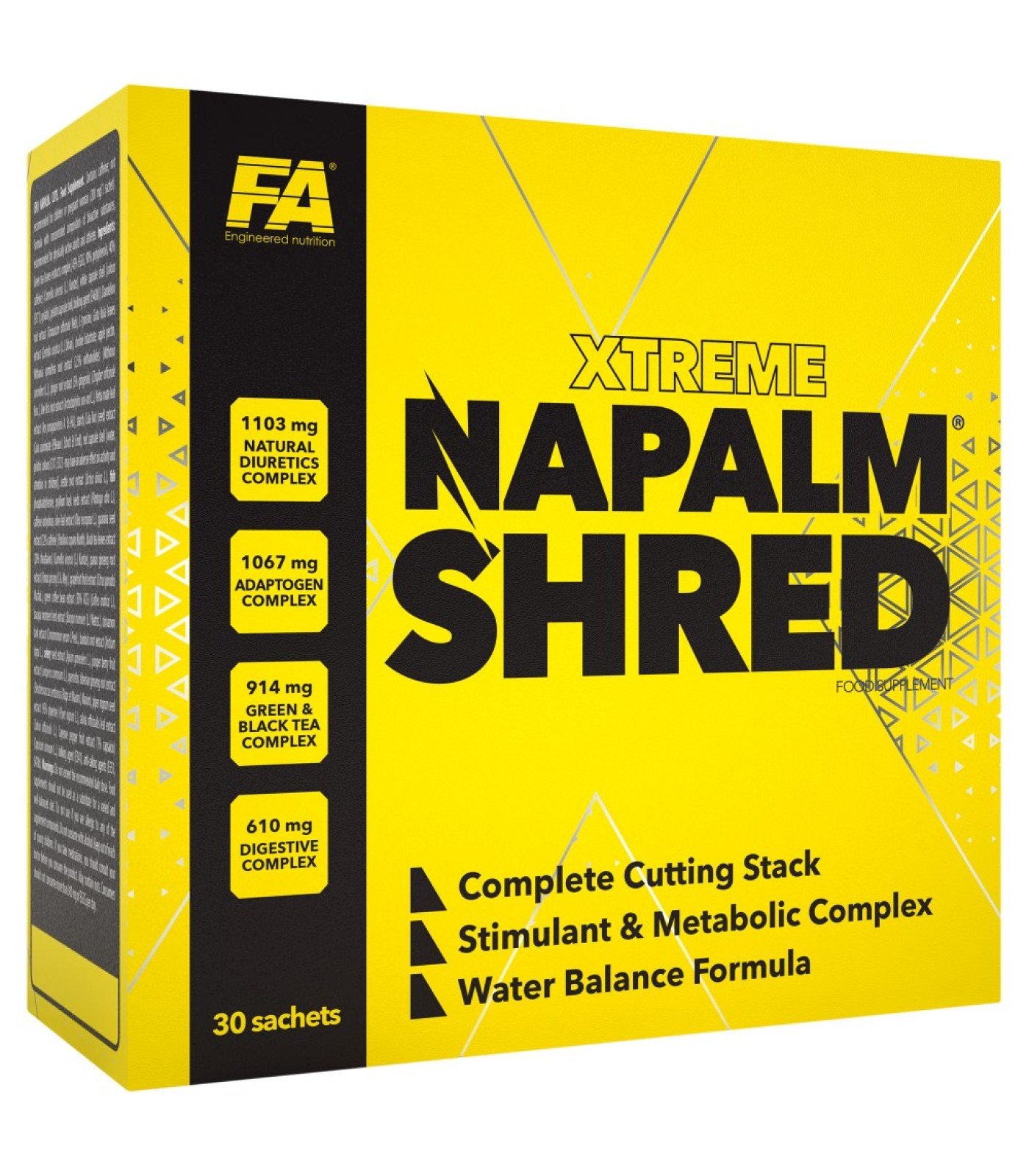 FA Nutrition - Xtreme Napalm Shred | Complete Cutting Stack (30 дози)