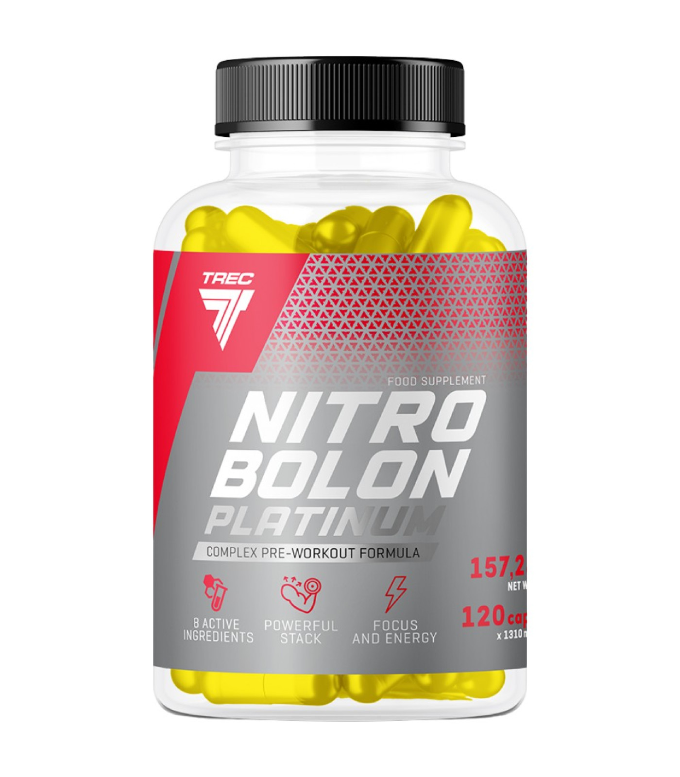 Trec Nutrition - Nitrobolon Platinum Caps | Complete Pre-Workout Formula / 120 капсули, 20 дози