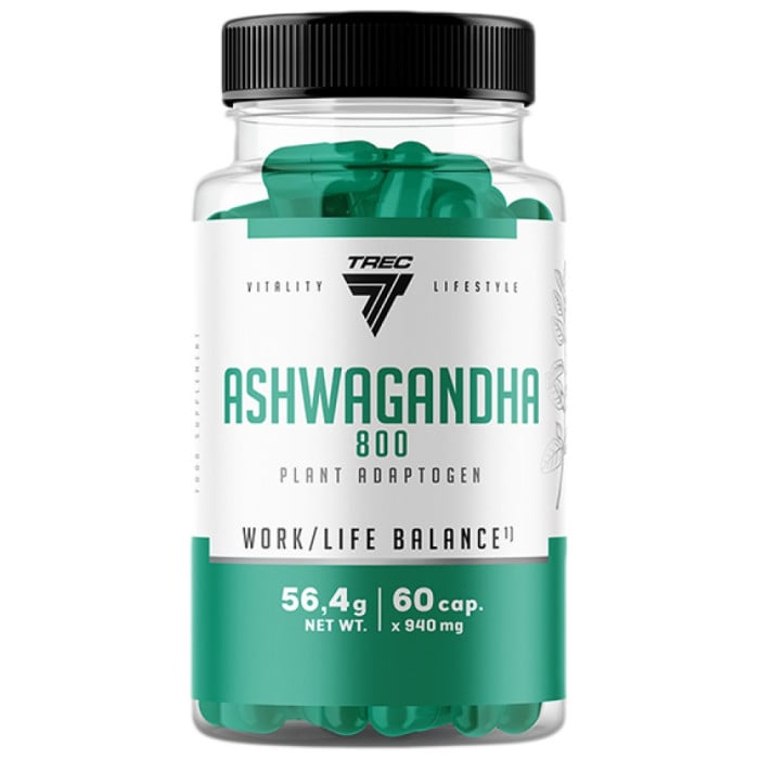 Trec Nutrition - Ashwagandha 800 | Plant Adaptogen / 60 капсули, 60 дози