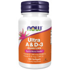 NOW Foods - Ultra A & D-3 | Vitamin A 25.000 & Vitamin D 1000 IU (100 дози) / 100 Гел капсули