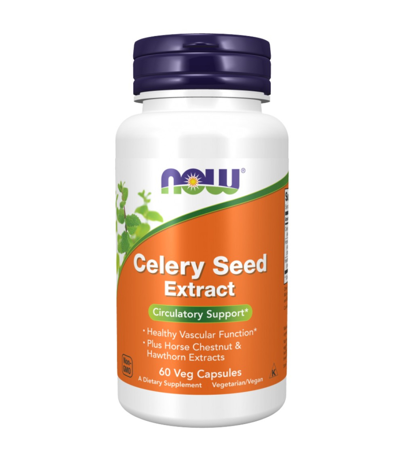NOW Foods - Celery Seed Extract 100 mg | with Horse Chestnut & Hawthorn (60 дози)