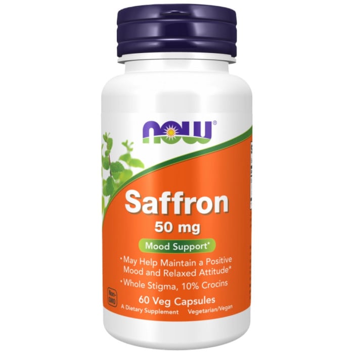 NOW Foods - Saffron 50 mg (60 дози) / 60 капсули
