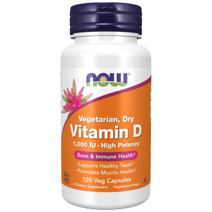 NOW Foods - Vitamin D 1000 IU | Vegetarian Dry (120 дози)