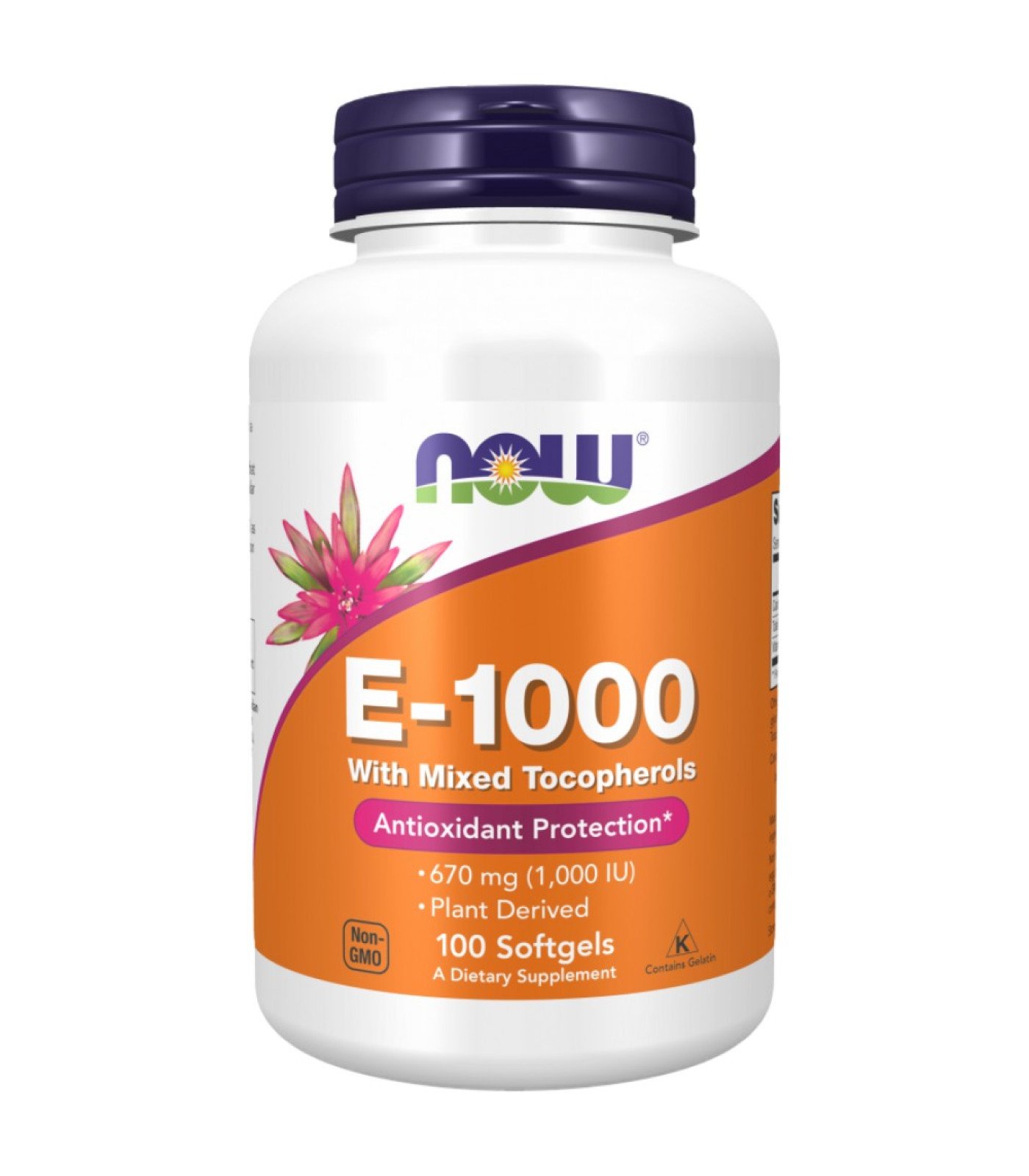 NOW Foods - Vitamin E-1000 Natural (100 дози)