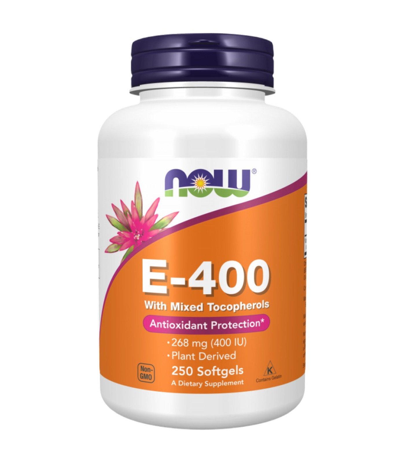 NOW Foods - Vitamin E-400 IU D-Alpha (250 дози)