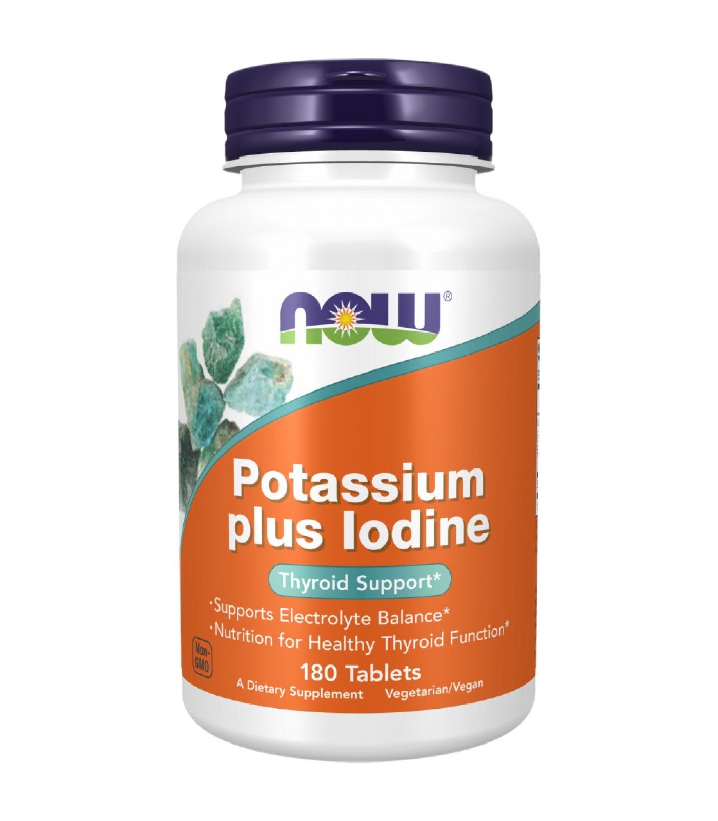 NOW Foods - Potassium plus Iodine | Electrolyte Balance Support (180 дози)