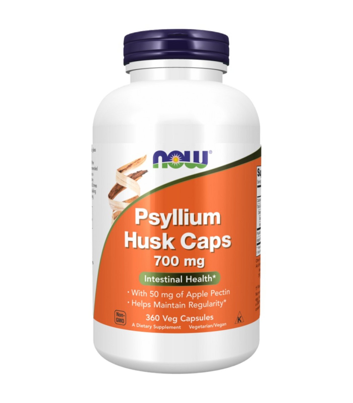 NOW Foods - Psyllium Husk 700 mg | with Apple Pectin (180 дози)