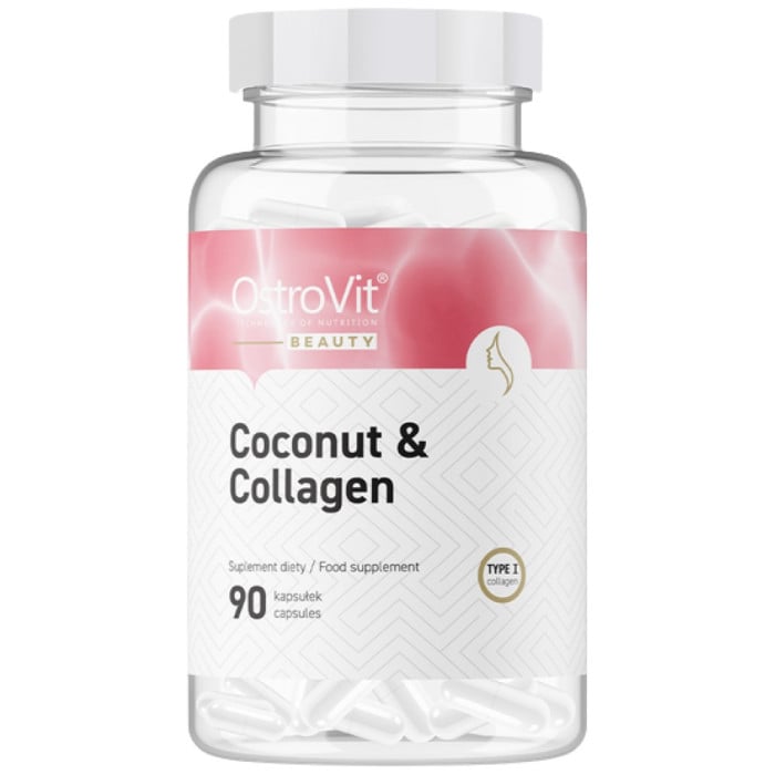 OstroVit - Coconut & Collagen | Marine Collagen with MCT / 90 капсули, 45 дози
