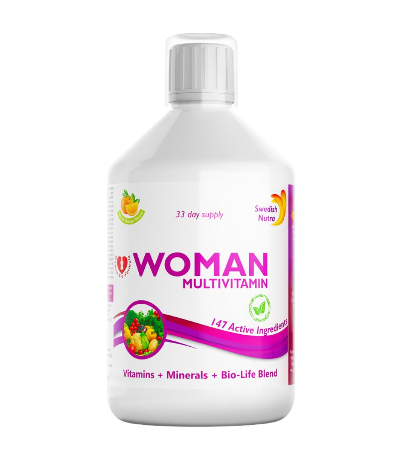 Swedish Nutra - Woman Multivitamin | Vitamins + Minerals + Bio-Life Blend / 500 мл, 33 дози