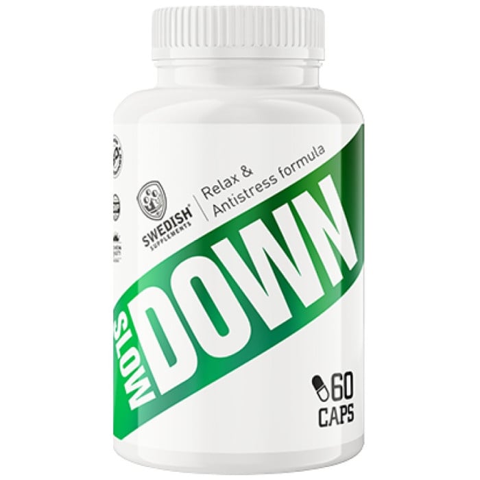 SWEDISH Supplements - Slow Down | Relax & Antistress Formula / 90 капсули, 30 дози