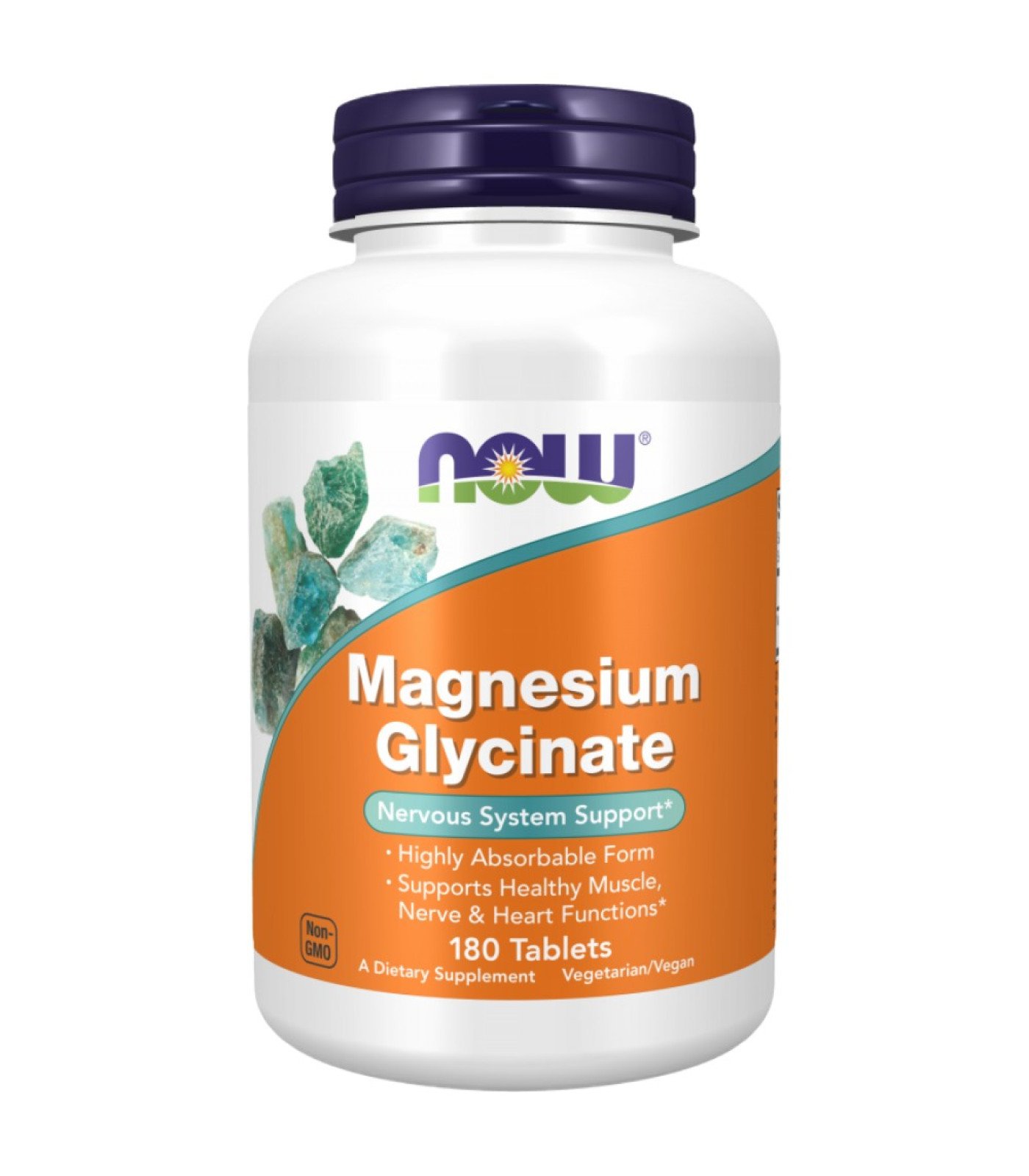 NOW Foods - Magnesium Glycinate | Highly Absorbable Magnesium Bisglycinate (90 дози)
