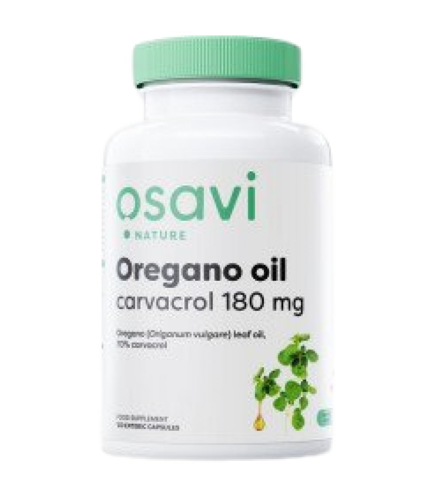 Osavi - Oregano Oil 257 mg | 70% Carvacrol / 120 капсули, 120 дози