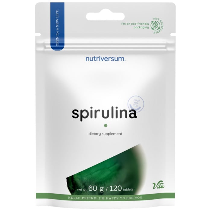 Nutriversum - Spirulina 1940 mg / 120 Таблетки, 30 дози