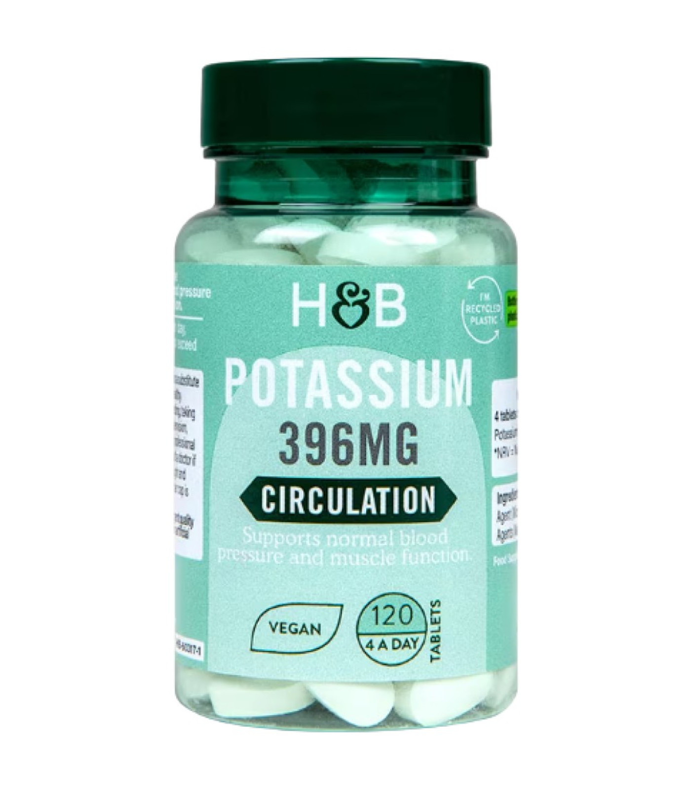 Holland And Barrett - Potassium 396 mg / 120 Таблетки, 120 дози Holland And Barrett - Potassium 396 mg / 120 Таблетки, 120 дози