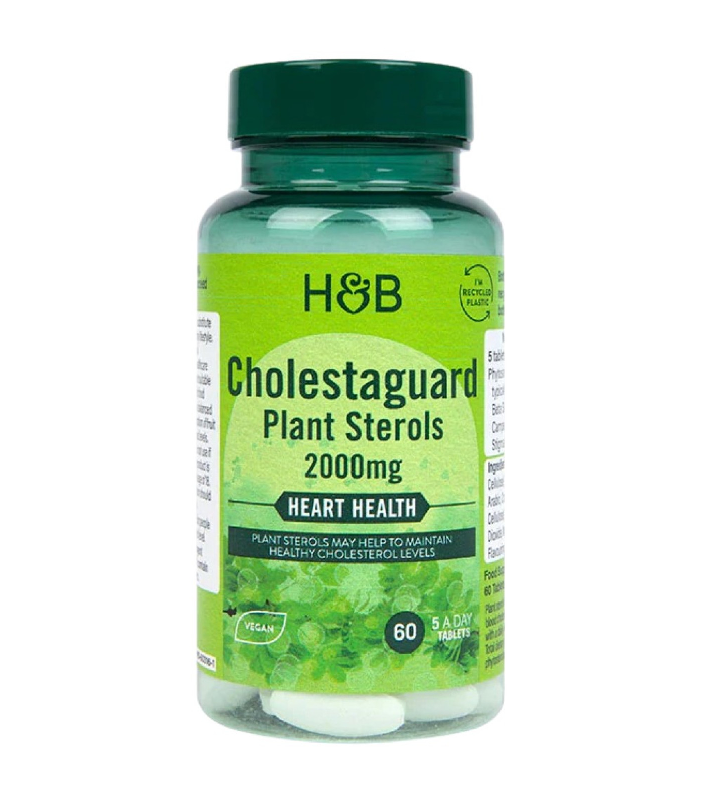 Holland And Barrett - CholestaGuard Plant Sterols 2000 mg | Cholesterol Support / 60 Таблетки, 12 дози