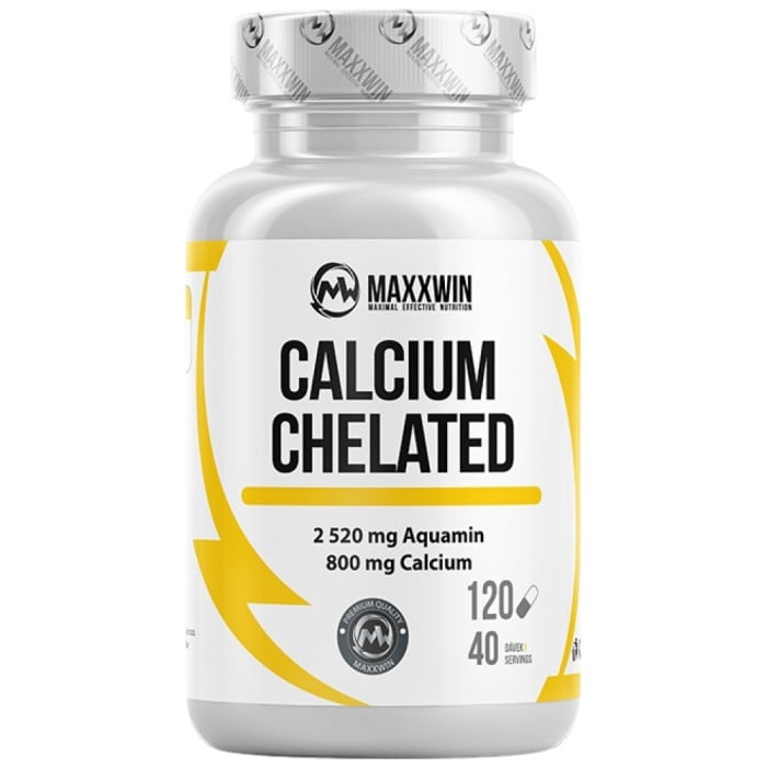 MAXXWIN - Calcium Chelated | with Aquamin® Seaweed Calcium / 120 капсули, 40 дози