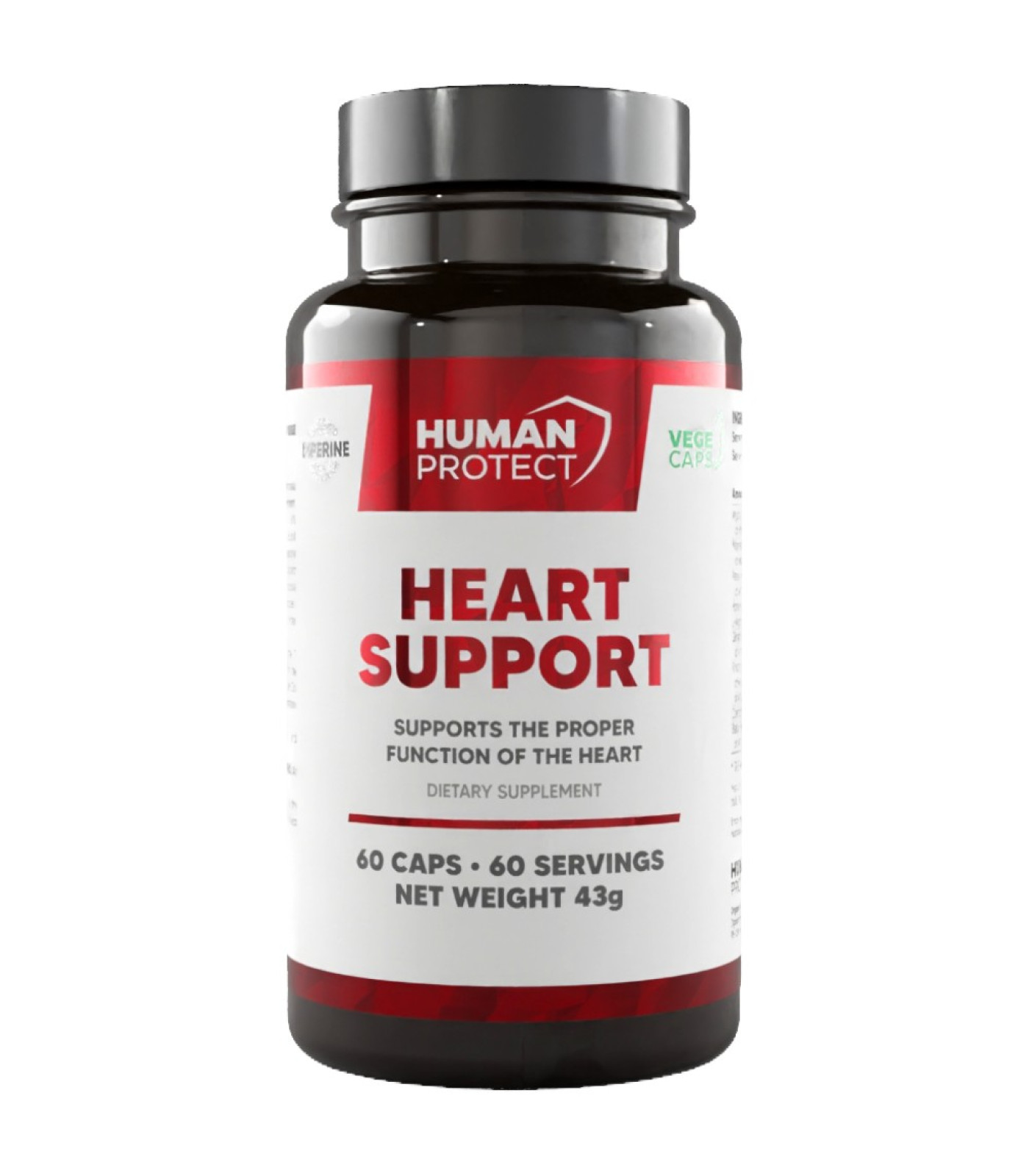 Human Protect - Heart Support | Proper Heart Function Support / 60 капсули, 60 дози